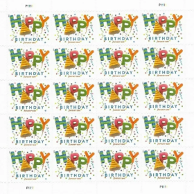 USPS Happy Birthday Forever First Class Postage Stamps
