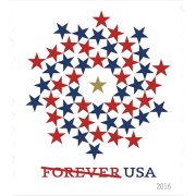 Patriotic Spiral Forever First Class Postage Stamps - Image 2