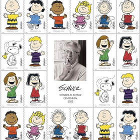 Cartoonist Charles Schulz "Peanuts" Forever Postage Stamps