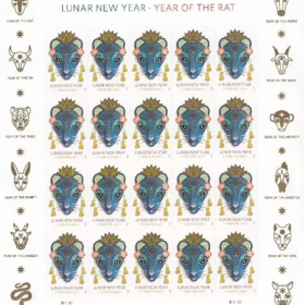 Year of the Rat Stamp Celebrates Lunar New Year Forever First Class Postage Stamps