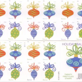 USPS Holiday Baubles Forever First Class Postage Stamps