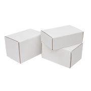 50 Pack 6x4x3 inch Corrugated Box Mailers- White Cardboard Shipping Box Corrugated Box Mailer Shipping Box for Mailer RT - Image 2