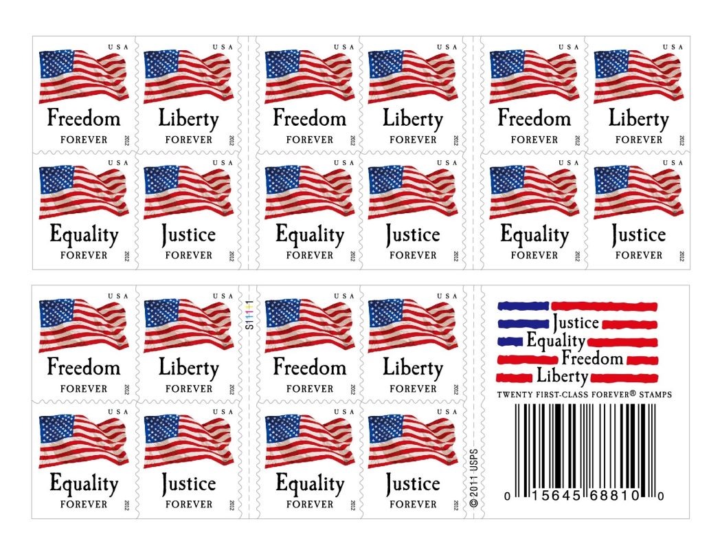 US Four Flag Forever Stamps