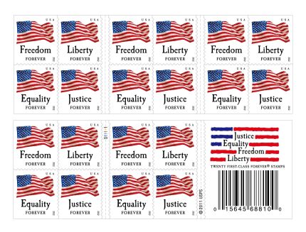 US Four Flag Forever Stamps